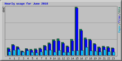 Hourly usage for June 2018