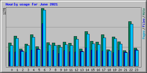 Hourly usage for June 2021