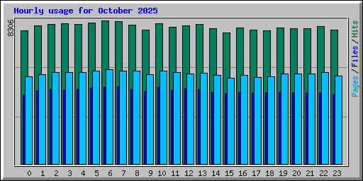 Hourly usage for October 2025