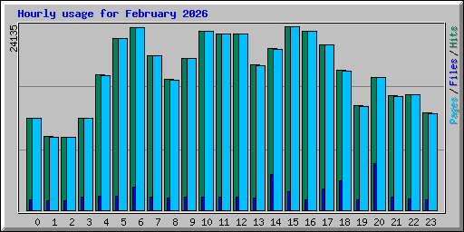 Hourly usage for February 2026
